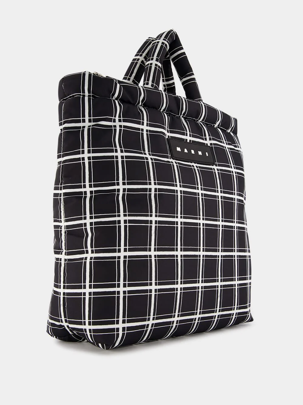 Checked Puff Tote Bag - Image 2