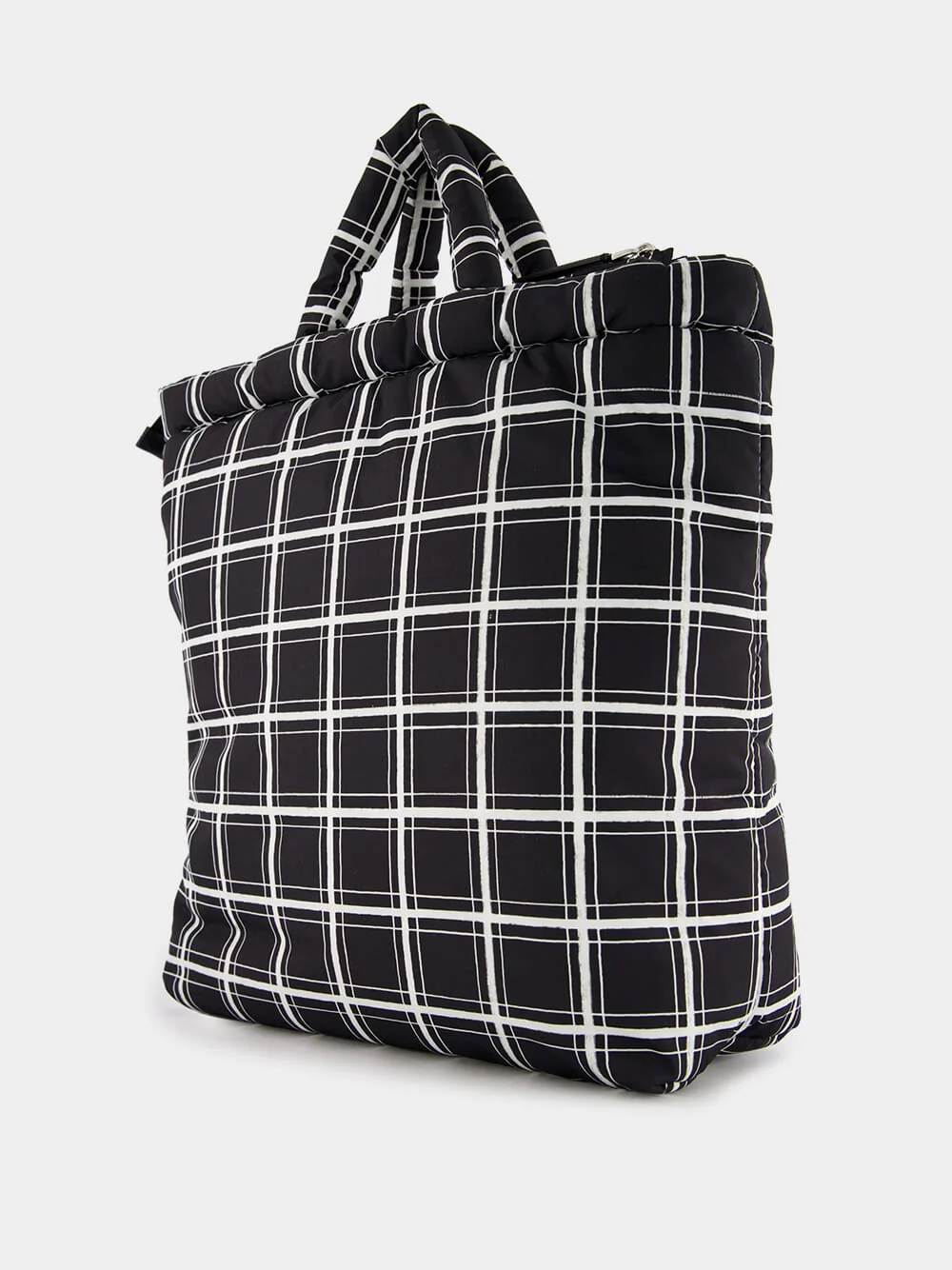 Checked Puff Tote Bag - Image 4