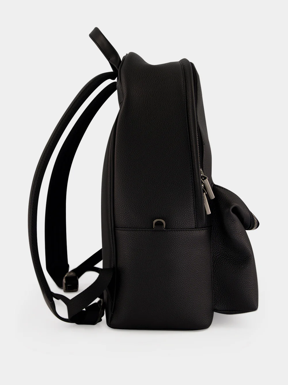 Black Nostalgic Leather Backpack - Image 3