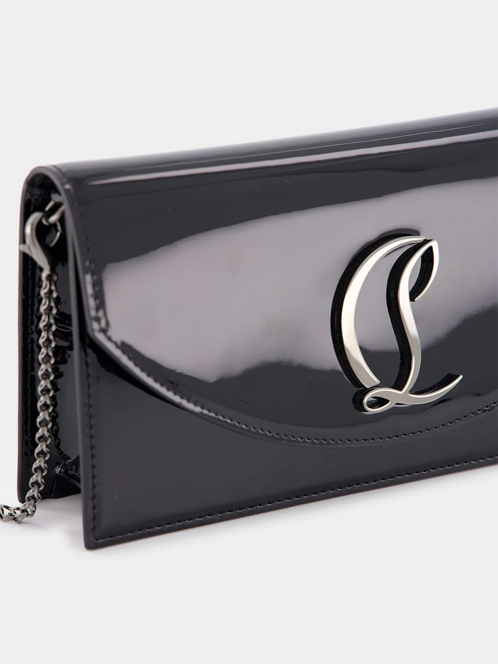 Loubi54 Black Leather Clutch - Image 7