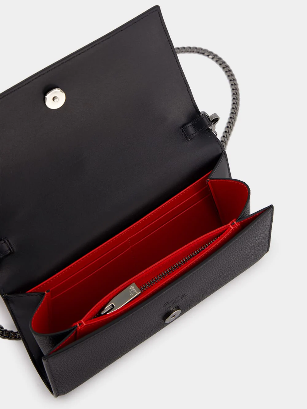 Paloma Embellished Black Leather Clutch - Image 6