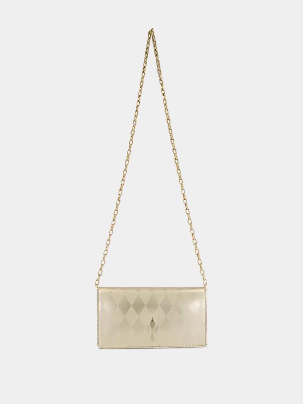 Bettina Light Platine Leather Clutch - Image 2