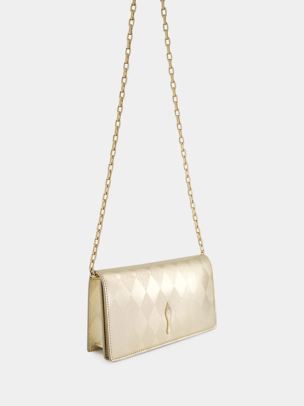 Bettina Light Platine Leather Clutch - Image 3