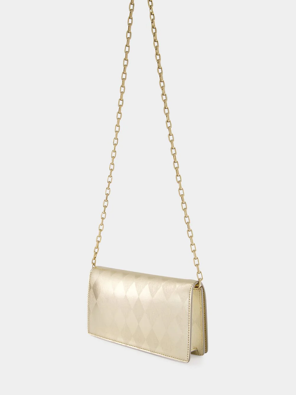 Bettina Light Platine Leather Clutch - Image 5