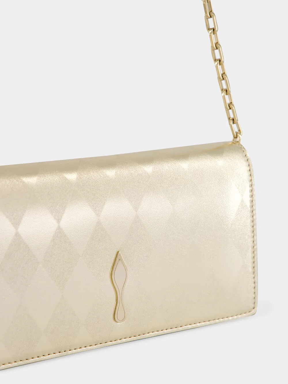 Bettina Light Platine Leather Clutch - Image 7