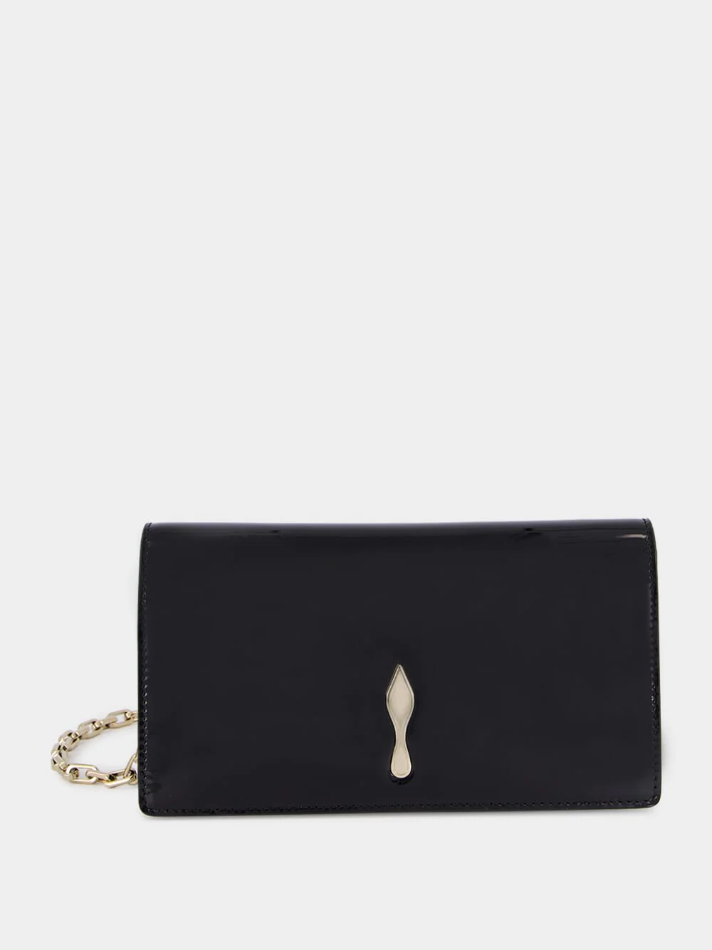 Black Bettina Patent Leather Clutch