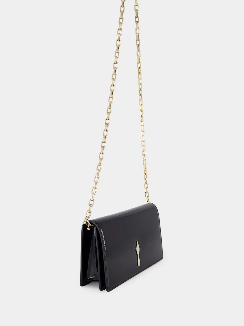 Black Bettina Patent Leather Clutch - Image 3
