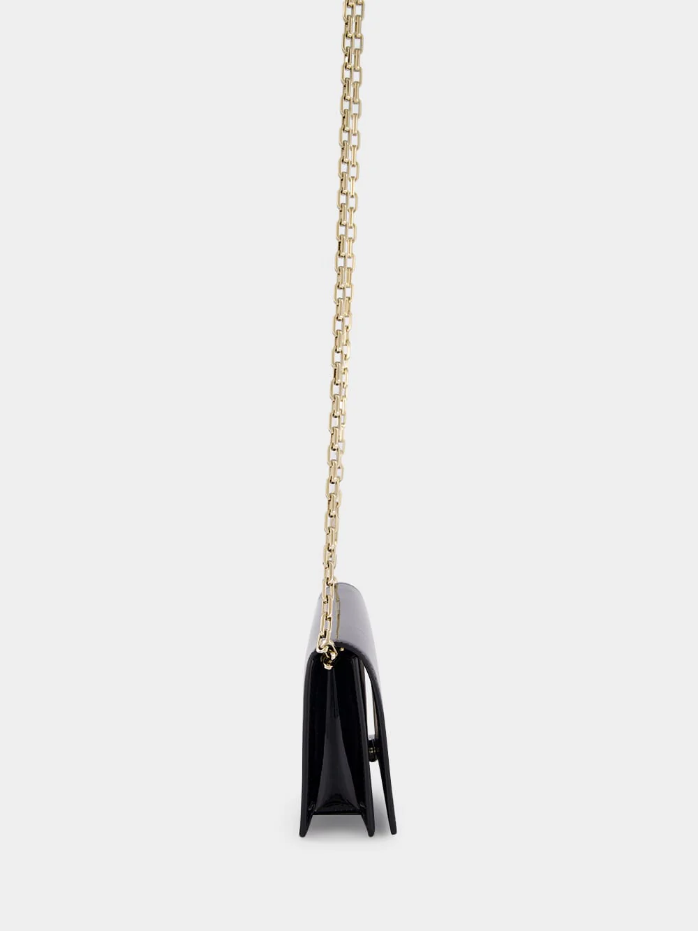 Black Bettina Patent Leather Clutch - Image 4