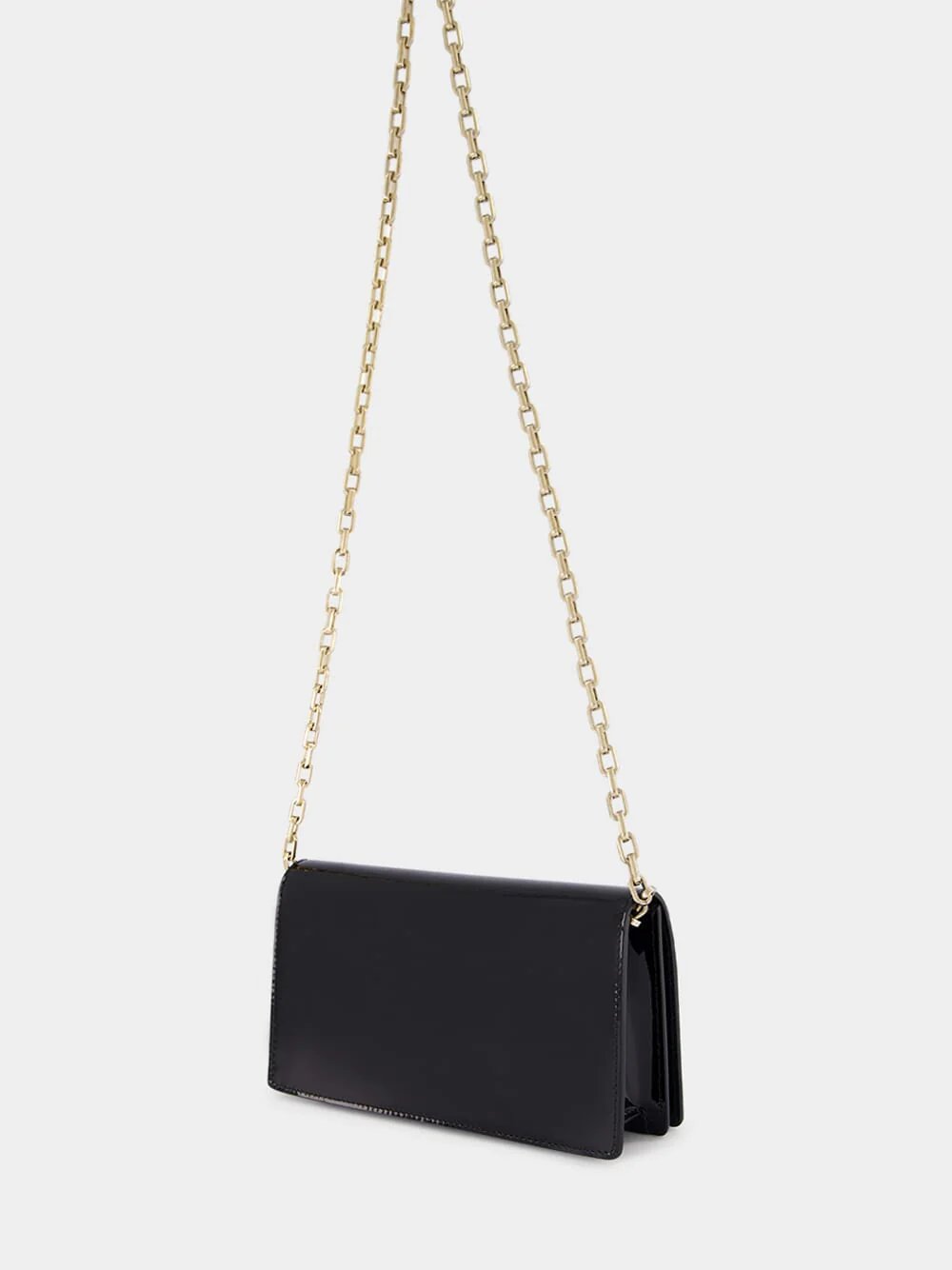 Black Bettina Patent Leather Clutch - Image 5