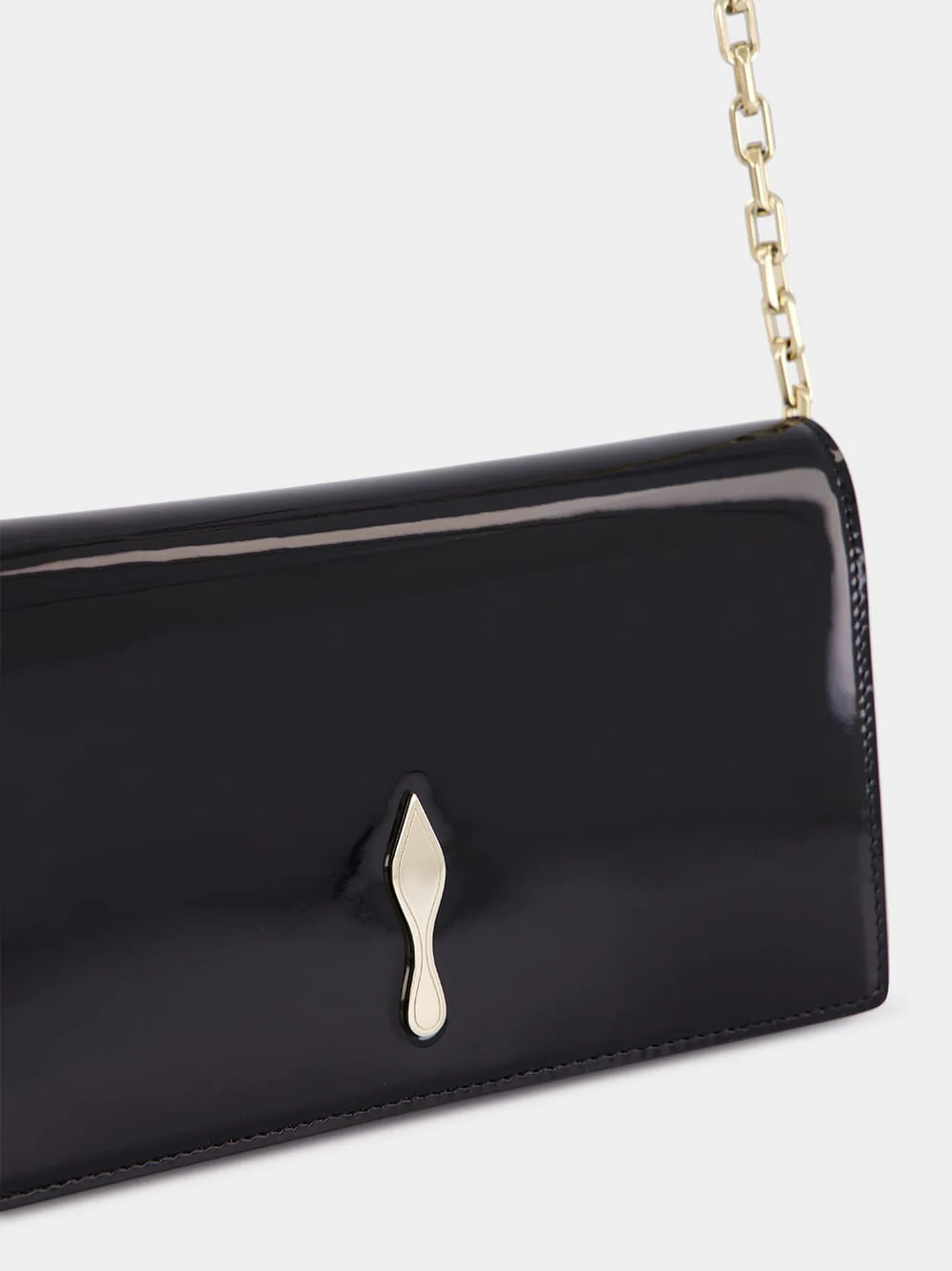 Black Bettina Patent Leather Clutch - Image 7