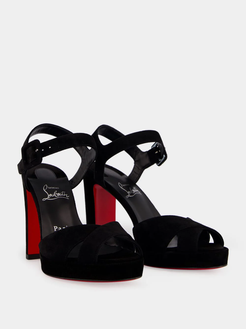 Black Cora 100 High-Heel Sandals - Image 3