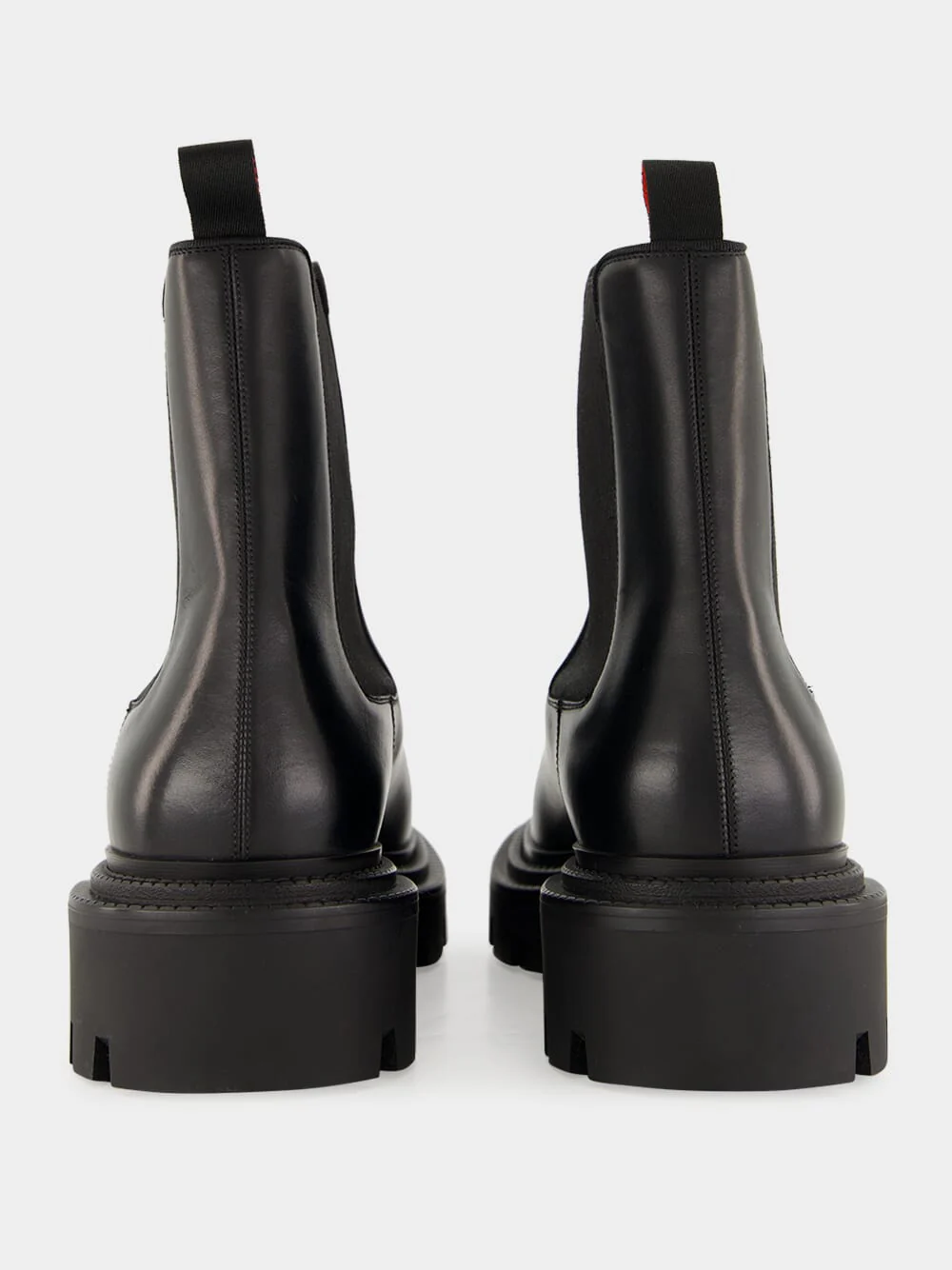 Black Devon College Calf Leather Boots - Image 5