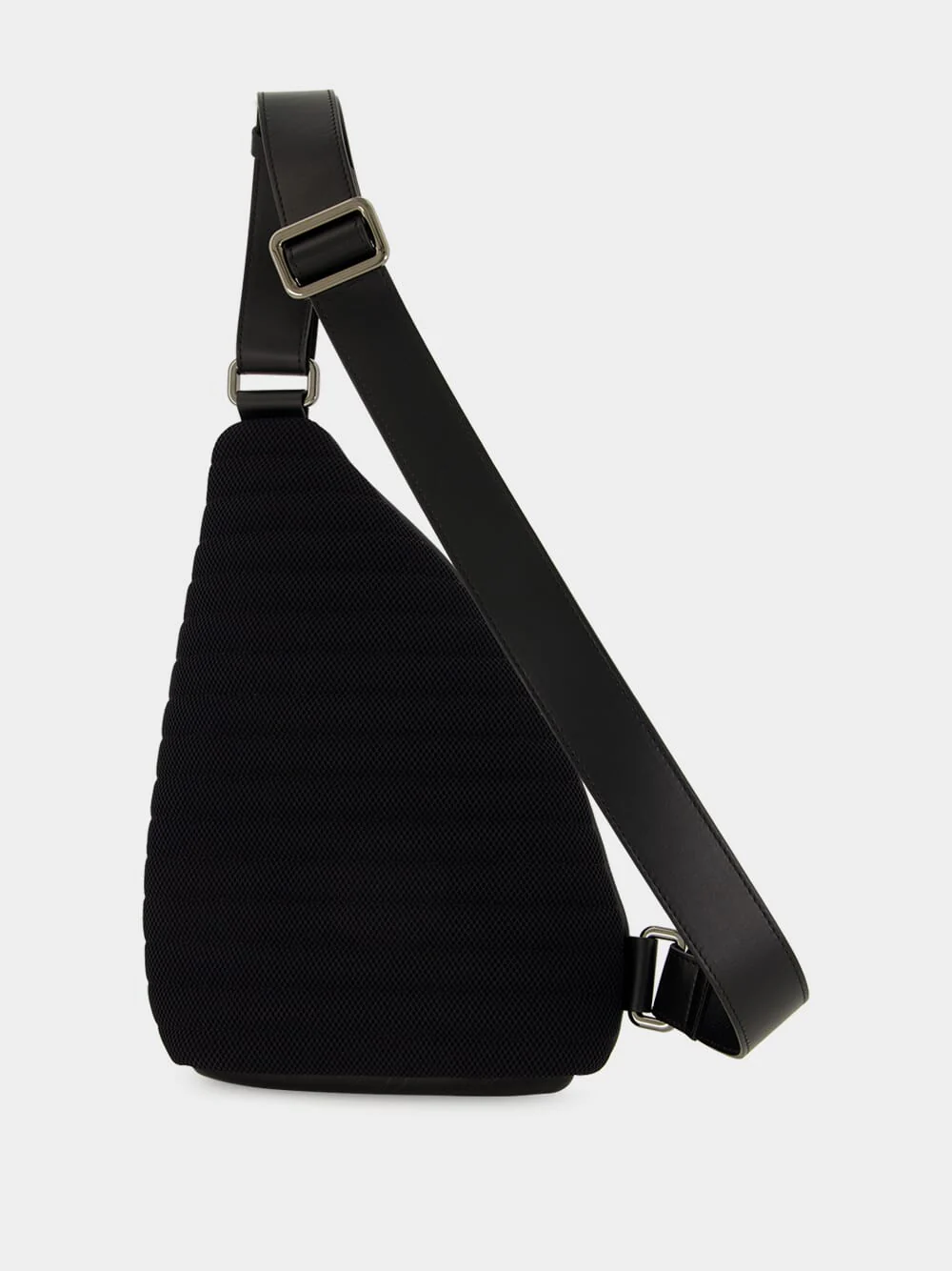 Black Funky Leather Crossbody Bag - Image 4