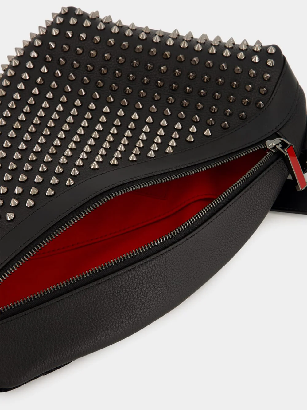 Black Funky Leather Crossbody Bag - Image 5