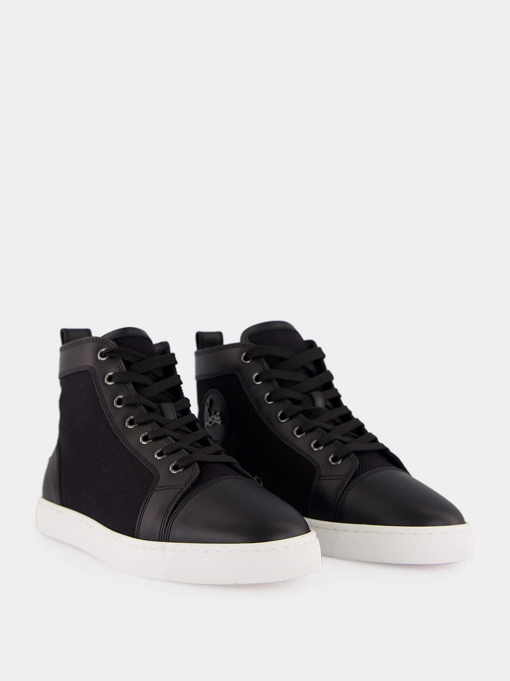Black High-Top Louis Serge Smart Calf Leather Sneakers - Image 3