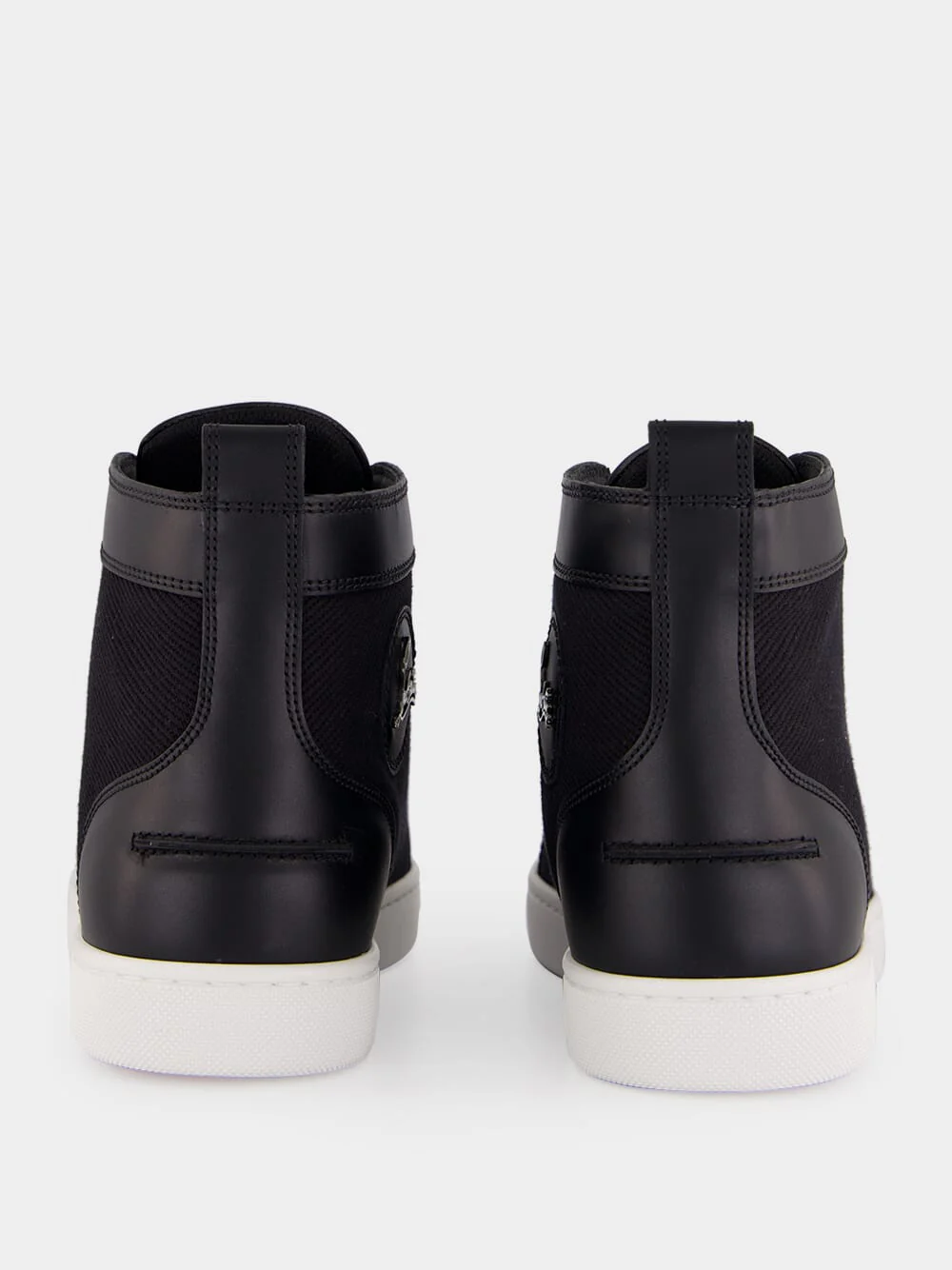 Black High-Top Louis Serge Smart Calf Leather Sneakers - Image 5