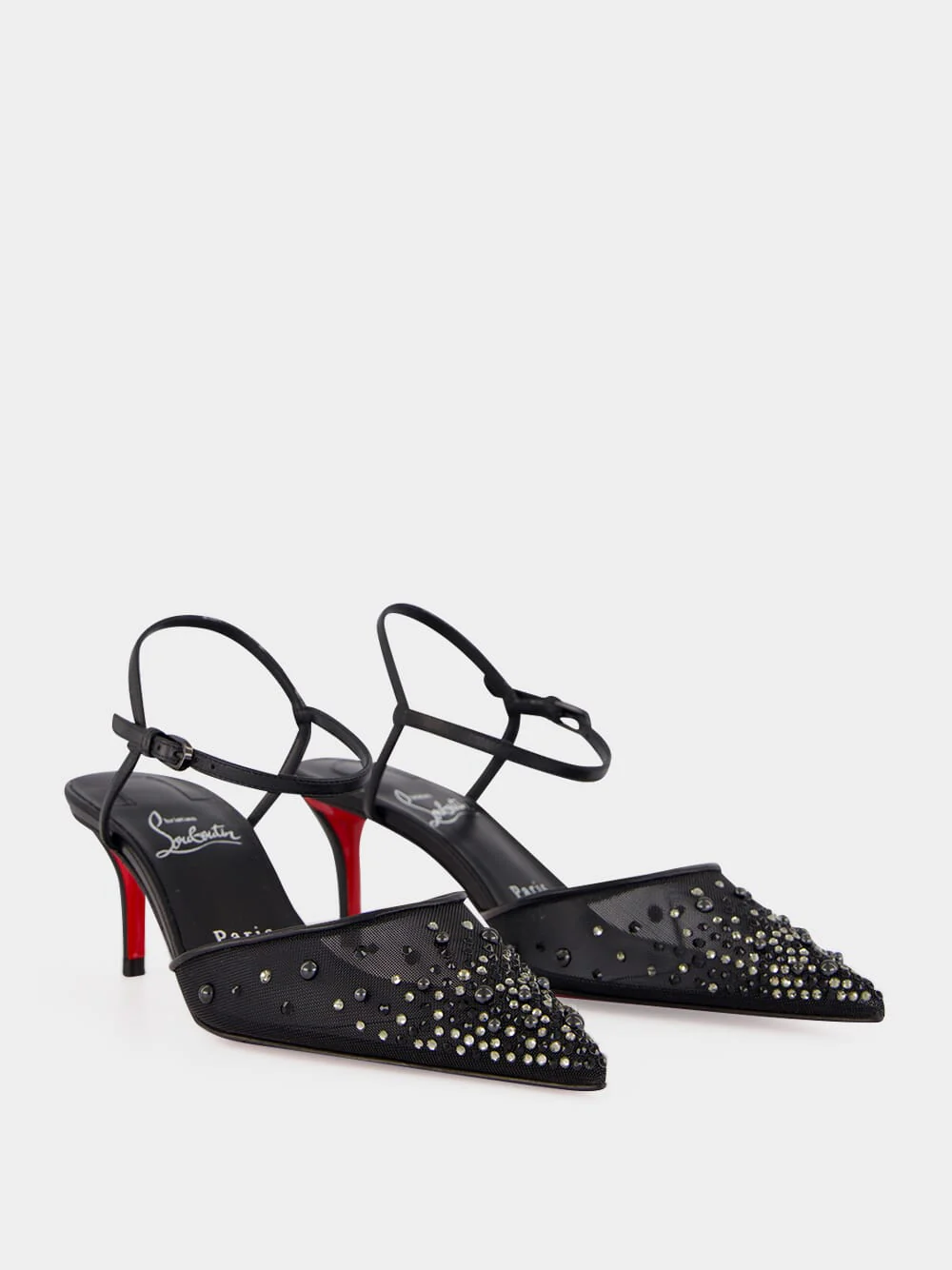 Black Miss Z 60 Riviera Strass Strappy Pumps - Image 3