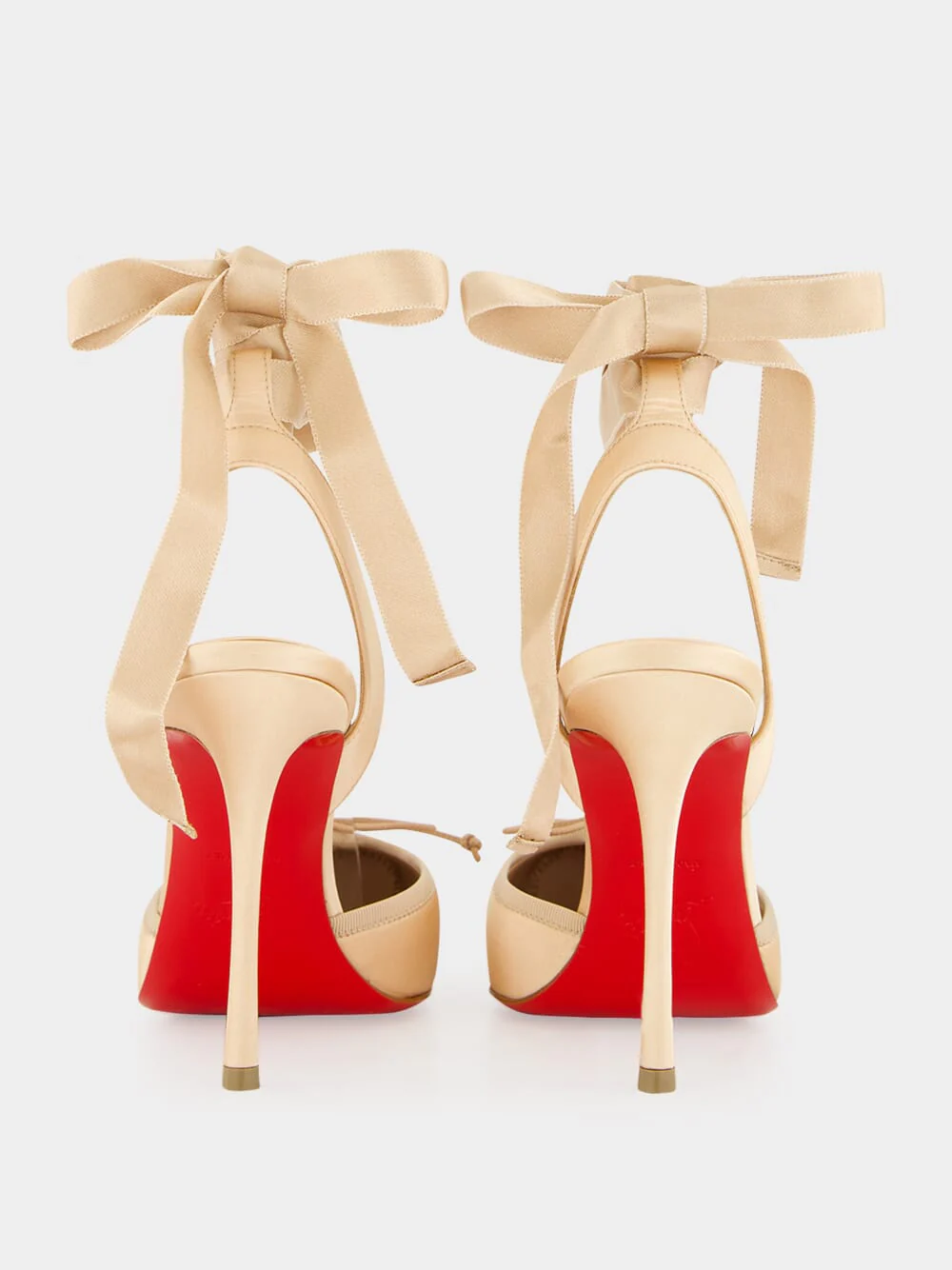 Blush Cassia Lace-Up Satin Pumps - Image 6