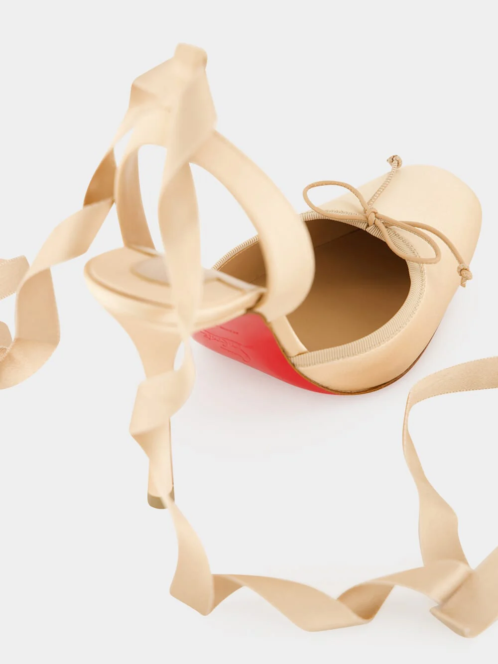 Blush Cassia Lace-Up Satin Pumps - Image 7