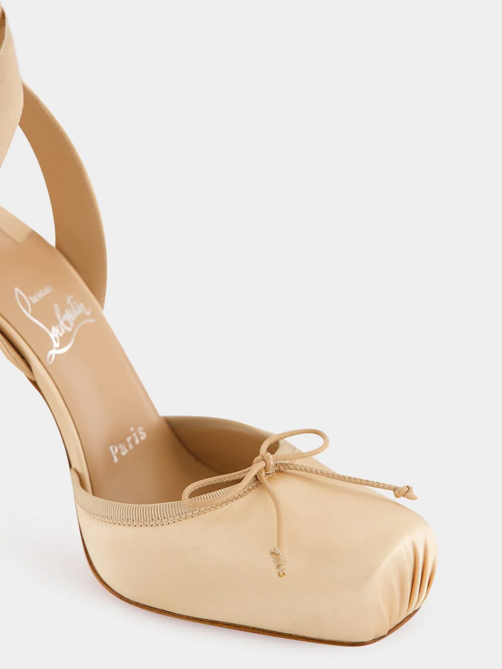 Blush Cassia Lace-Up Satin Pumps - Image 8