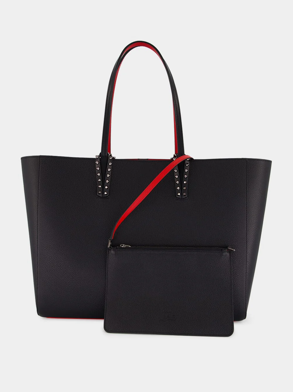 Cabata Large Black Leather Tote - Image 6