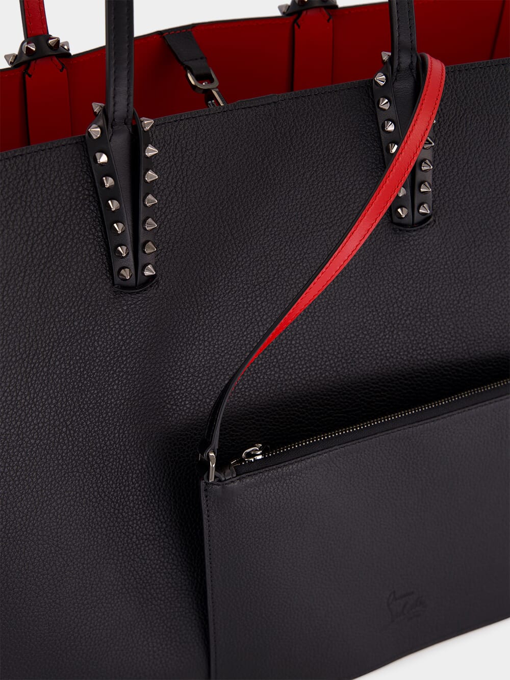 Cabata Large Black Leather Tote - Image 7