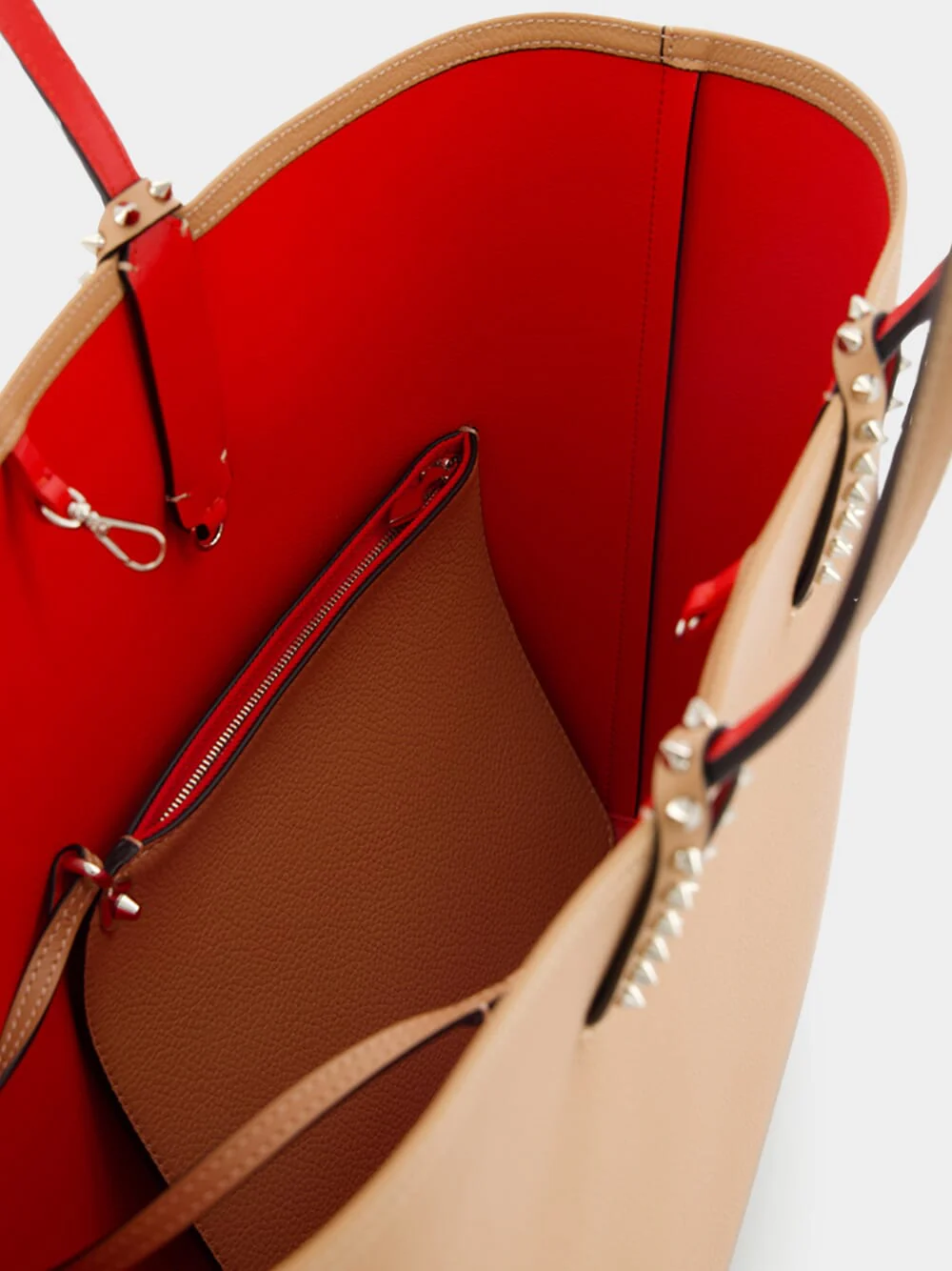 Cabata Nude Leather Tote Bag - Image 5