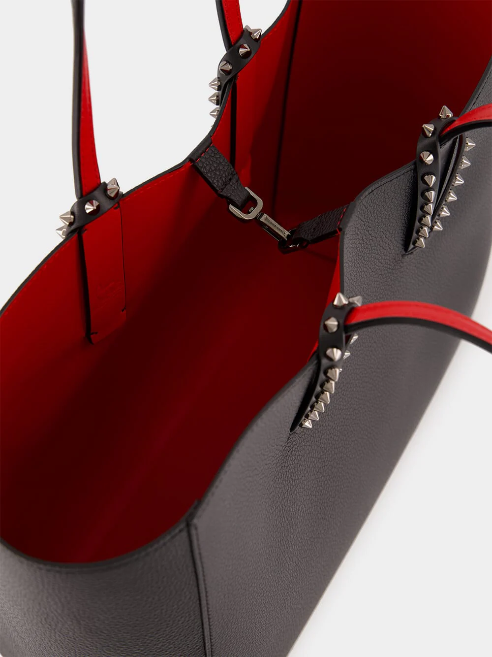 Cabata Small Black Tote Bag with Spikes - Image 6