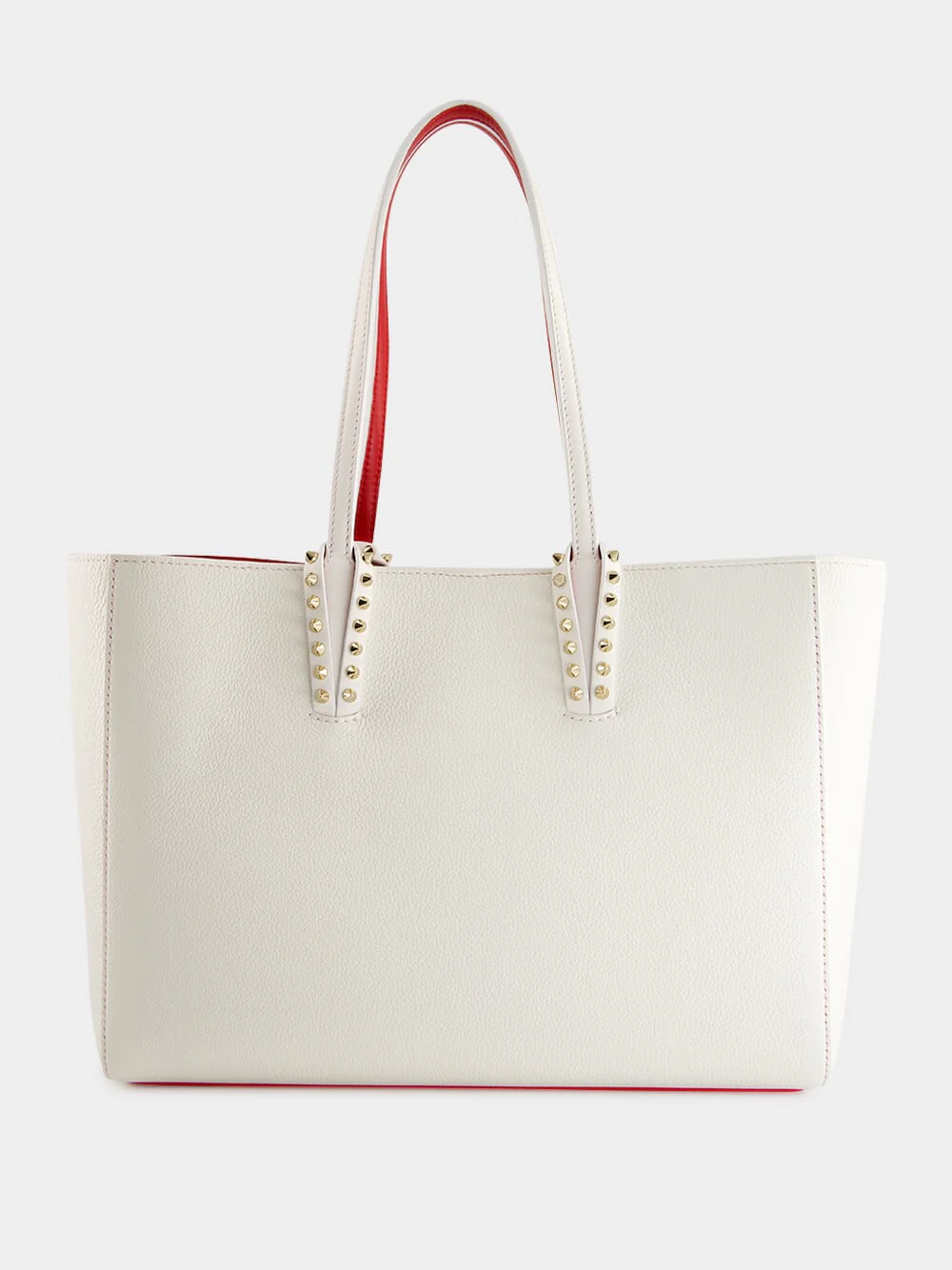 Cabata Small White Calf Leather Tote Bag - Image 2