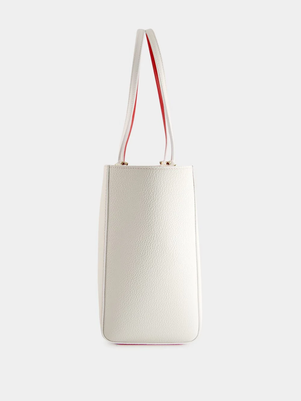 Cabata Small White Calf Leather Tote Bag - Image 4