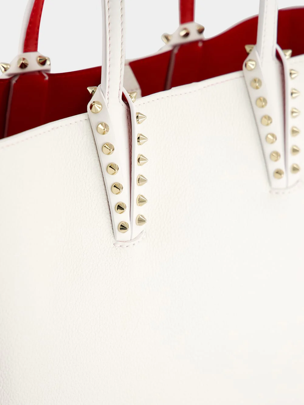 Cabata Small White Calf Leather Tote Bag - Image 7