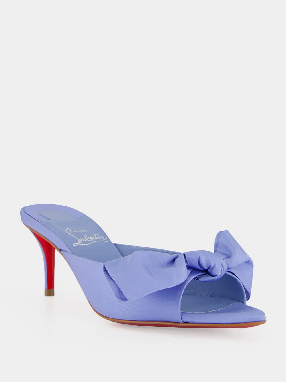 Ceruleo Silk Bow Kitten Heel Mules - Image 2