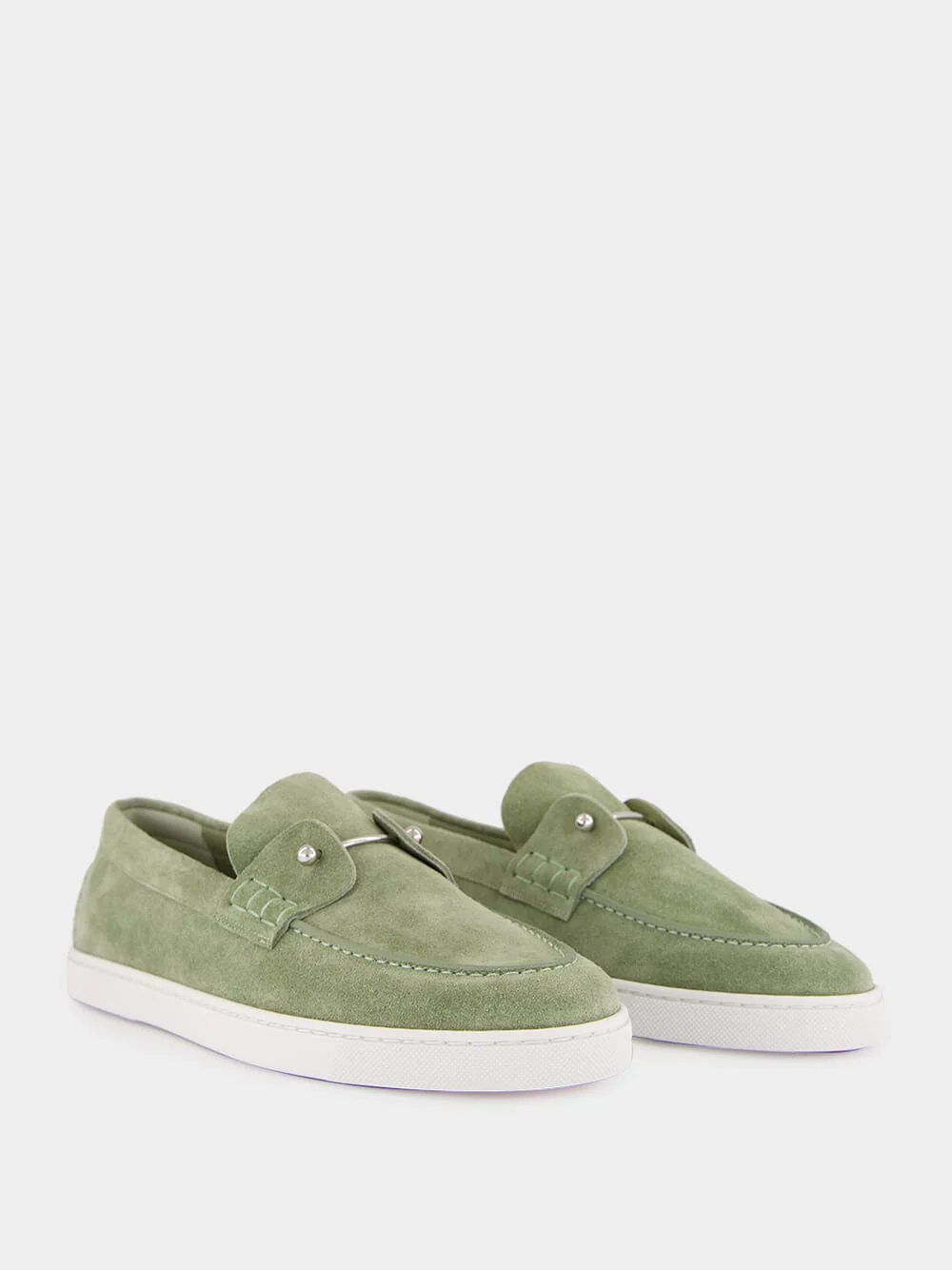 Chambeliboat Boat Shoes in Haiiro Green Calf Leather - Image 4