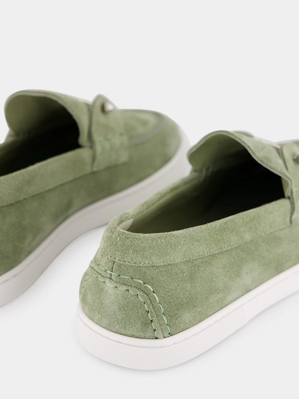 Chambeliboat Boat Shoes in Haiiro Green Calf Leather - Image 7