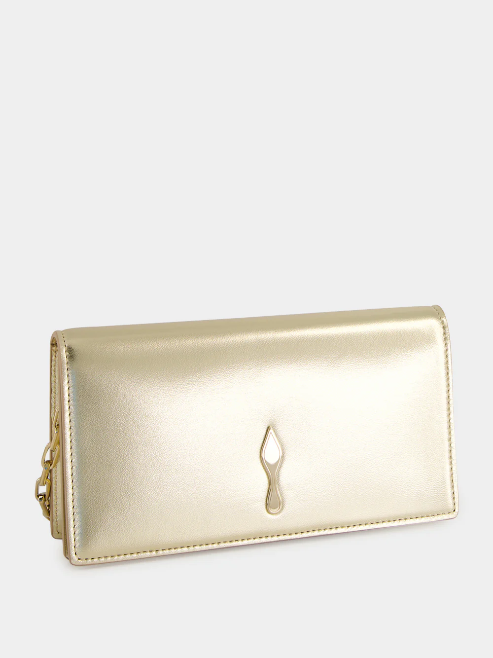 Gold Bettina Leather Clutch - Image 4