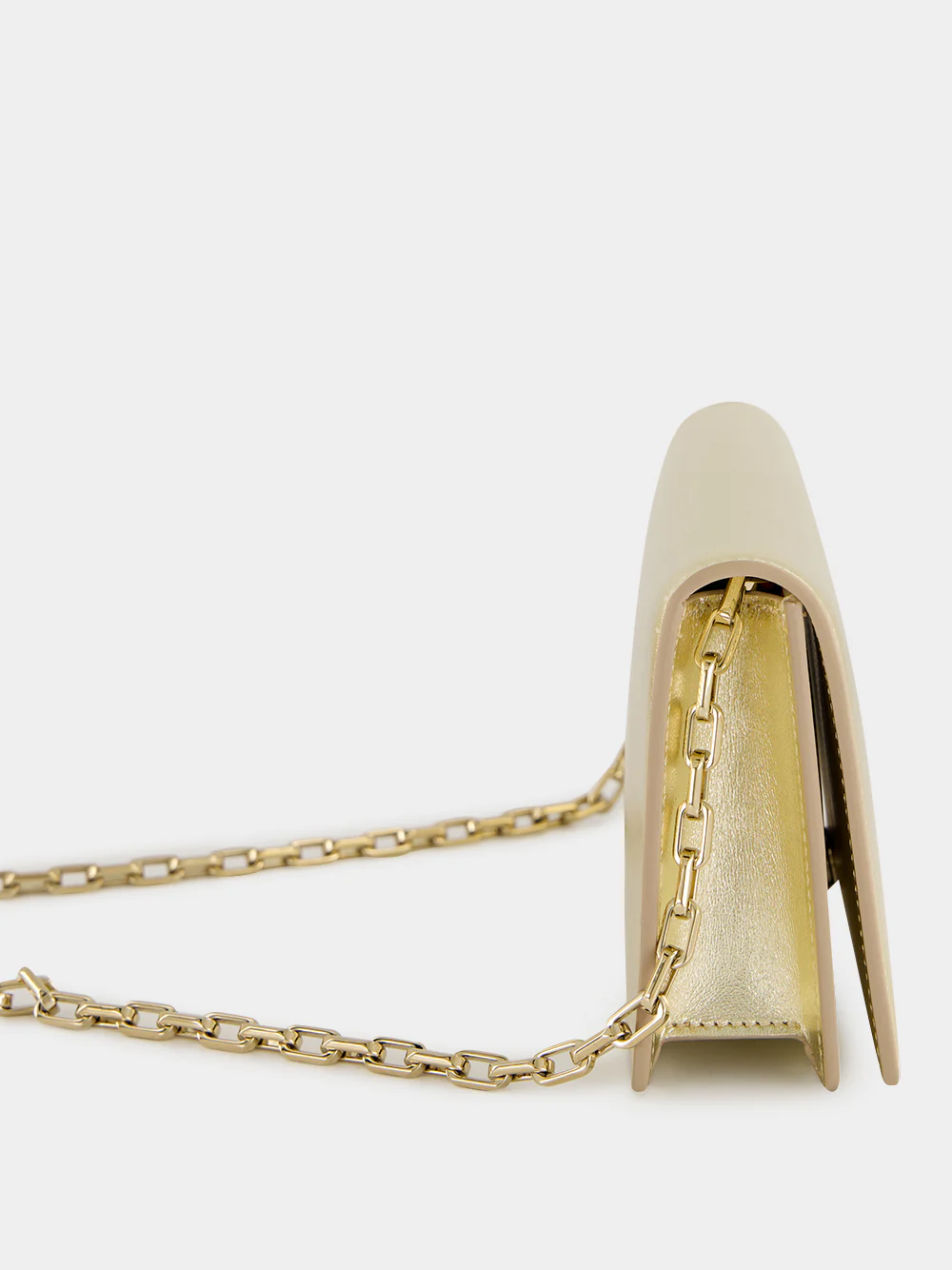 Gold Bettina Leather Clutch - Image 5