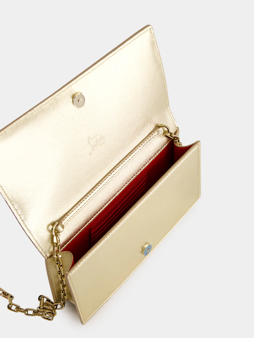 Gold Bettina Leather Clutch - Image 6