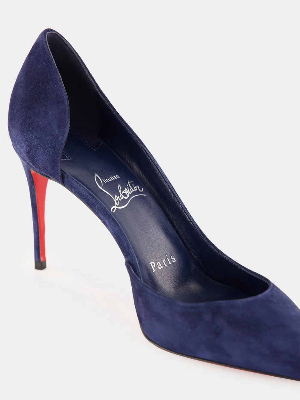 Iriza 85 mm Zaffiro Blue Suede Pumps - Image 7