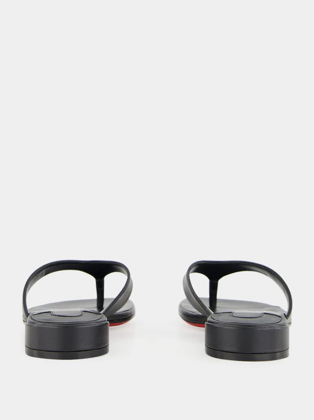 Janetonga Black Lamb Nappa Leather Thong Sandals - Image 5