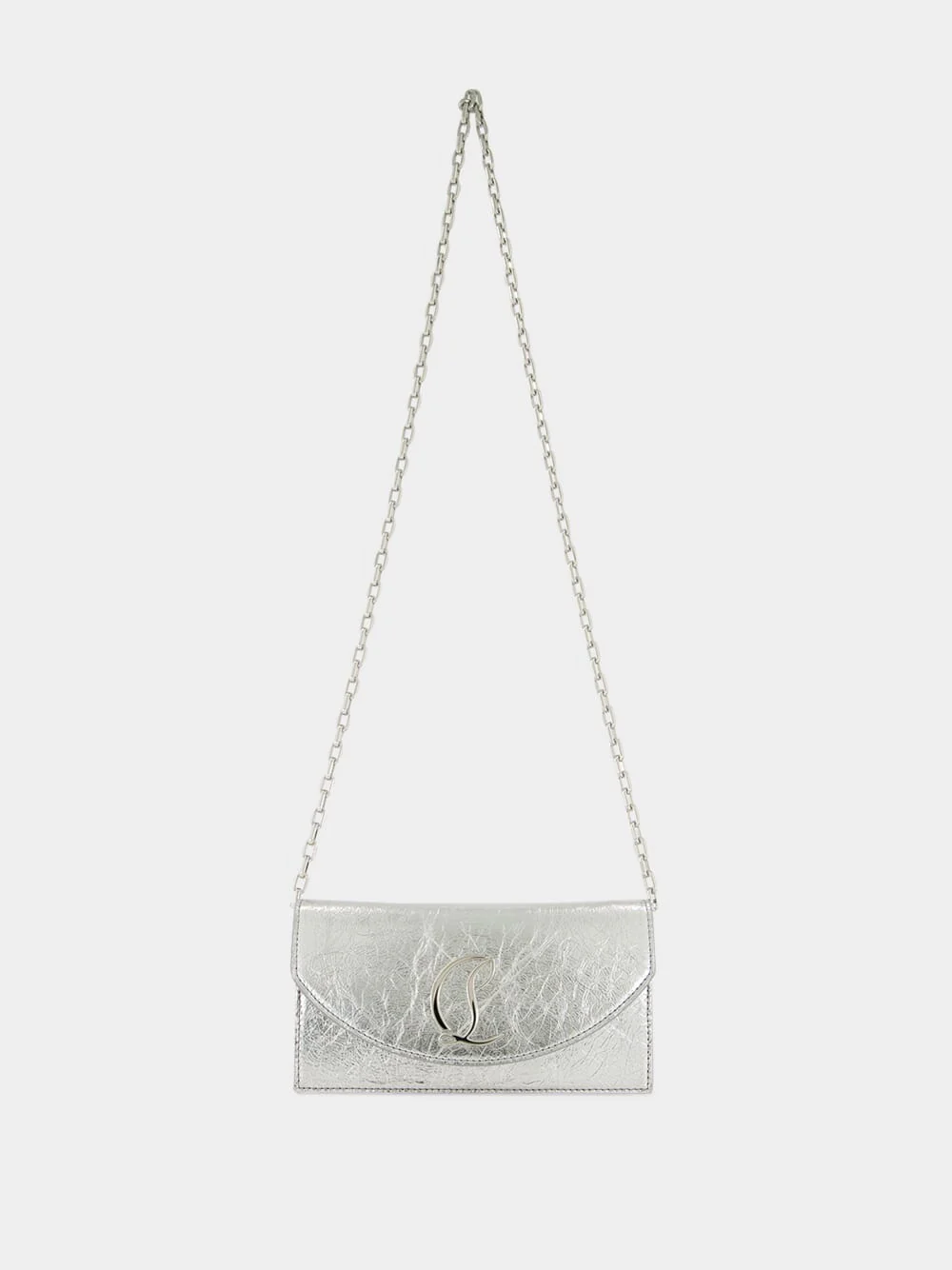 Loubi54 Silver Laminated Clutch - Image 3