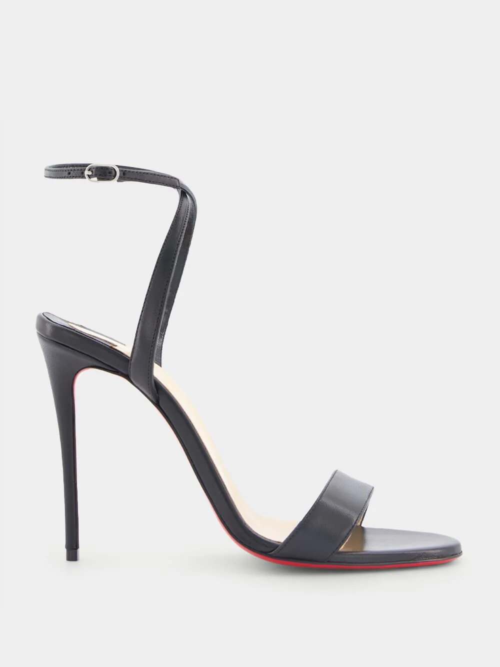 Loubigirl 100mm Black Nappa Leather Sandals