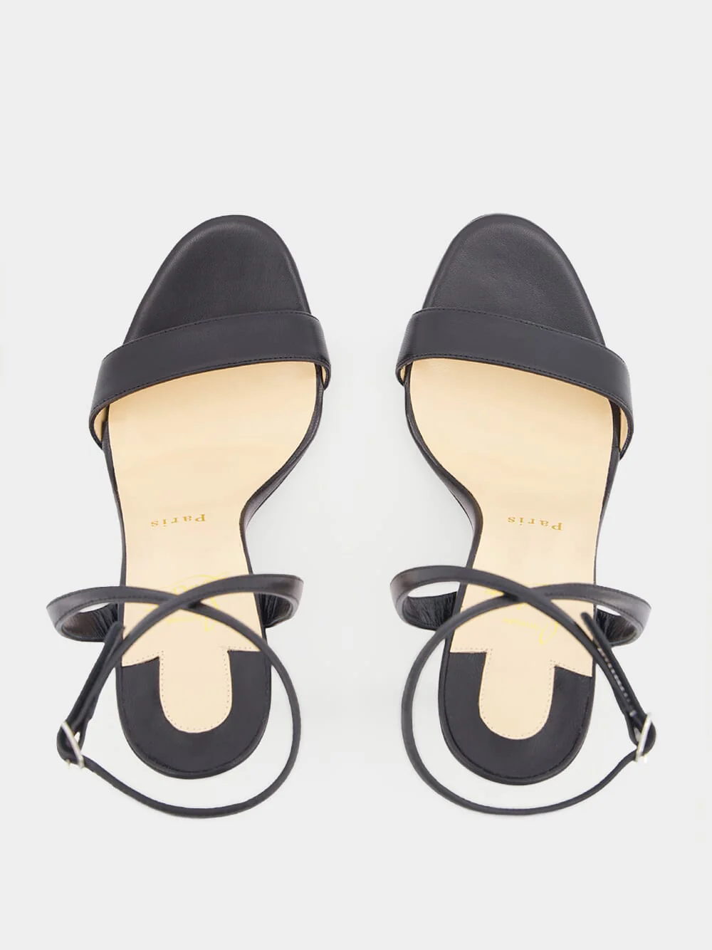 Loubigirl 100mm Black Nappa Leather Sandals - Image 4
