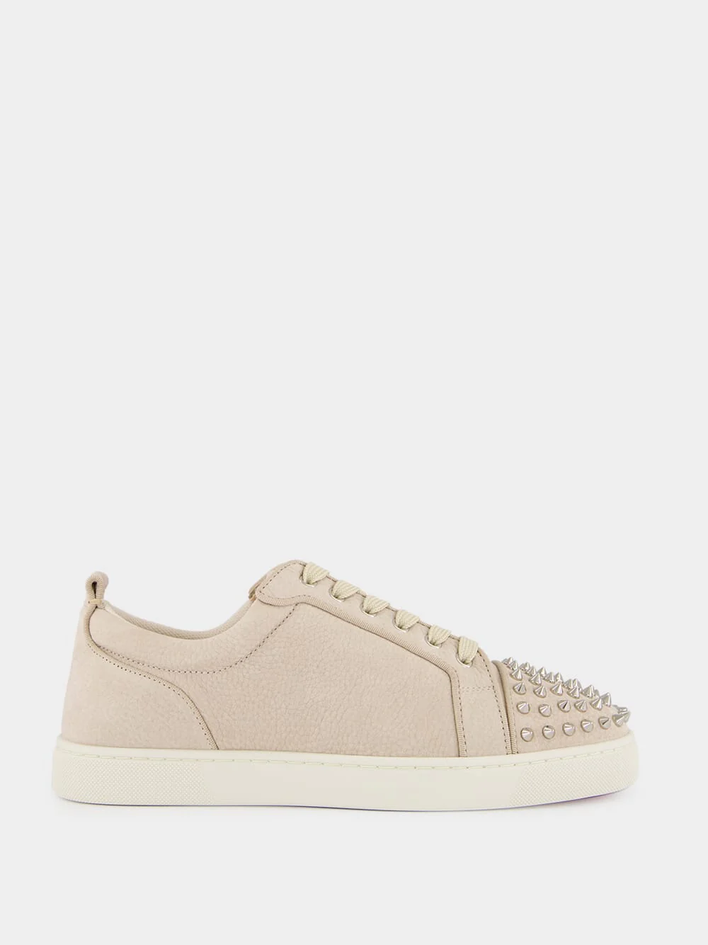 Louis Junior Spikes Sneakers in Beige Veau Velours