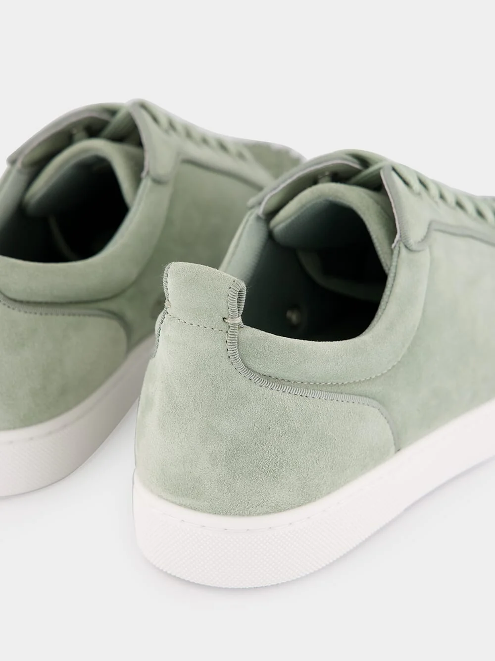 Louis Junior Spikes Sneakers in Haiiro Green Veau Velours - Image 6