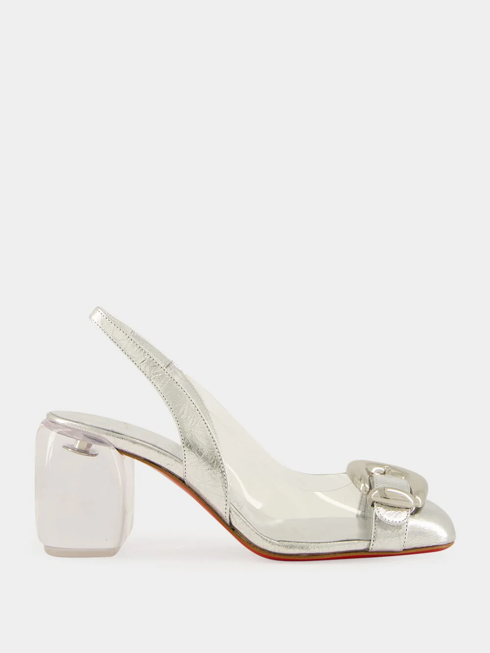 Minny Bubble Sling 70 mm Silver Slingbacks - Image 2