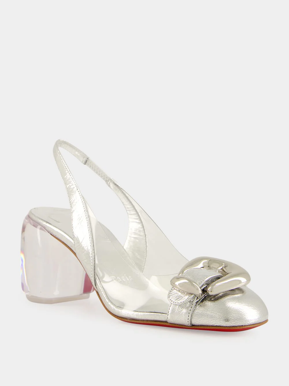 Minny Bubble Sling 70 mm Silver Slingbacks - Image 3