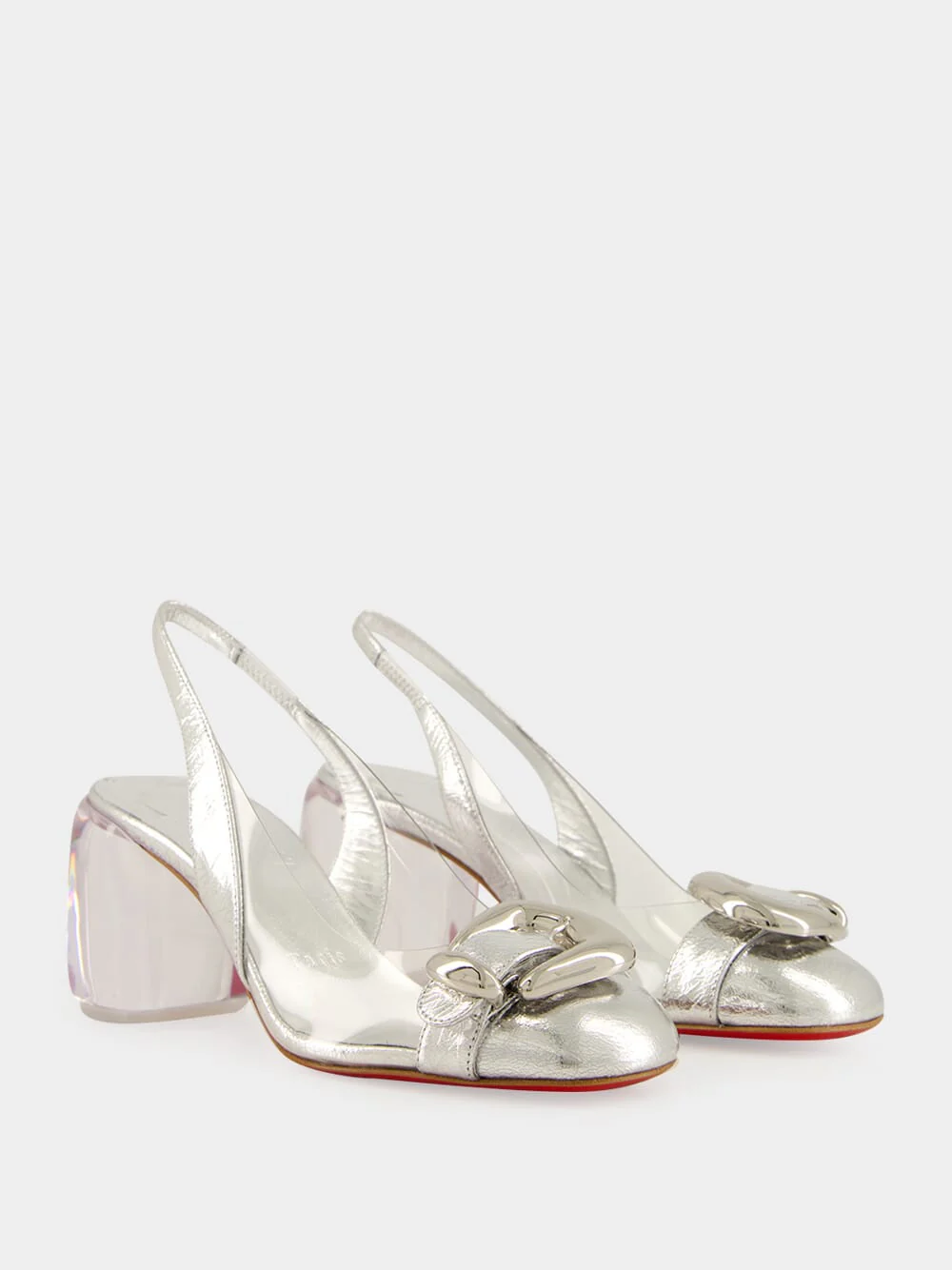 Minny Bubble Sling 70 mm Silver Slingbacks - Image 4