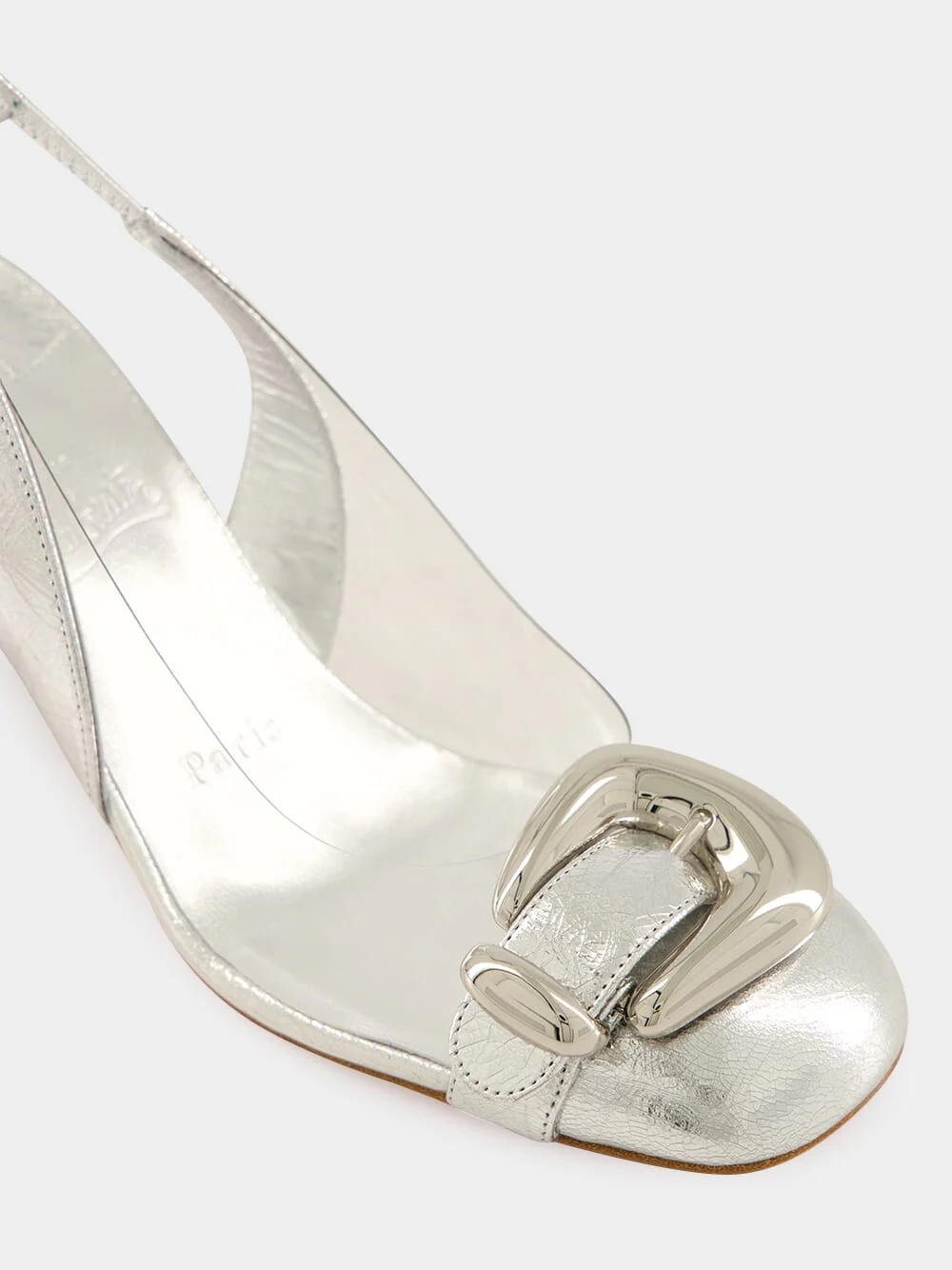 Minny Bubble Sling 70 mm Silver Slingbacks - Image 7