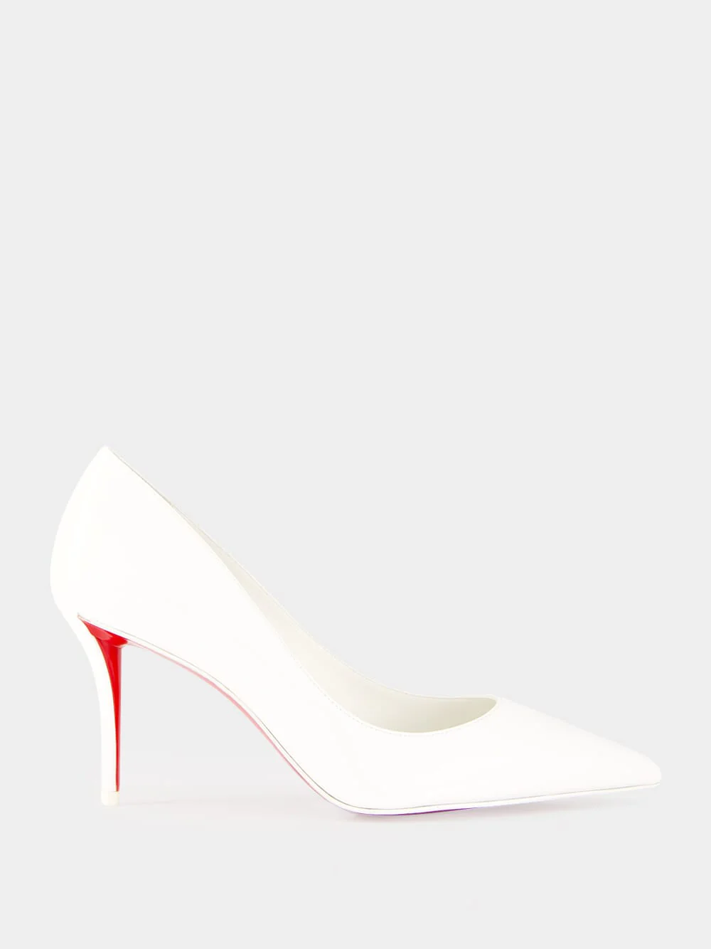 White Miss Z 80 Patent Leather Pumps