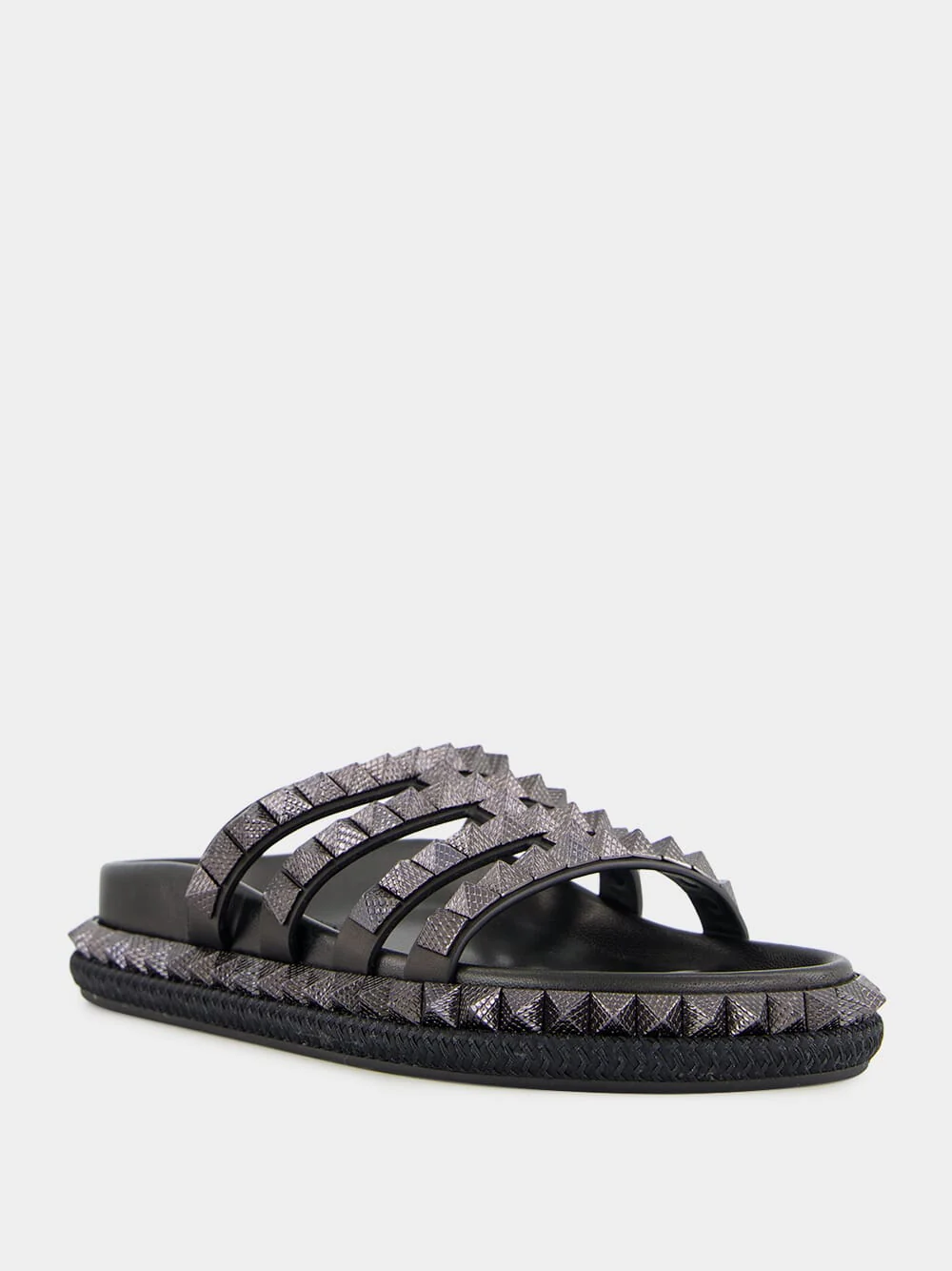 Pyra Hallulila Black Waxed Calf Leather Rope Mules - Image 4